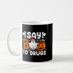 Caneca De Café Diga Boo às Drogas Funny Halloween Red Ribbon Week