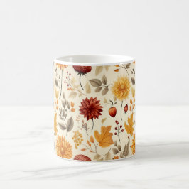Caneca De Café Diga com folhas de outono -