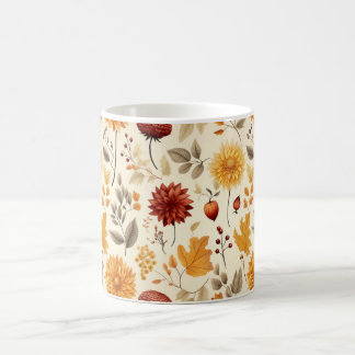 Caneca De Café Diga com folhas de outono -