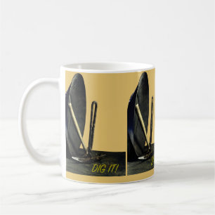 Caneca De Café DIGA! Dourada panela e mineração. Faça escolhas ri