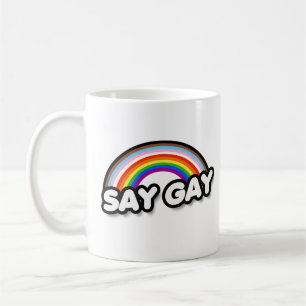 Caneca De Café Diga Gay - Inclusive Arco-Íris