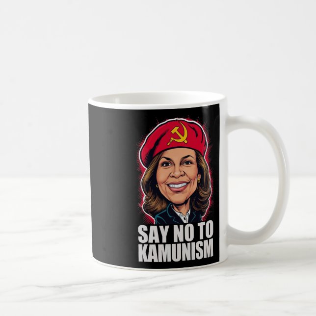 Caneca De Café Diga Não Ao Kamunismo Votem Trump Vance 2024 Pol E (Direita)
