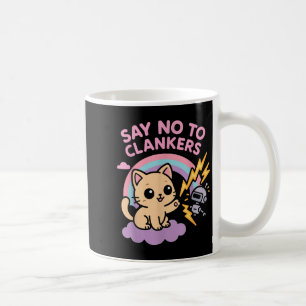 Caneca De Café Diga Não Aos Clankers Anti Ai Robôs Gatinho Fofo C
