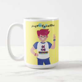 Caneca De Café Diga o nome do Design gráfico masculino