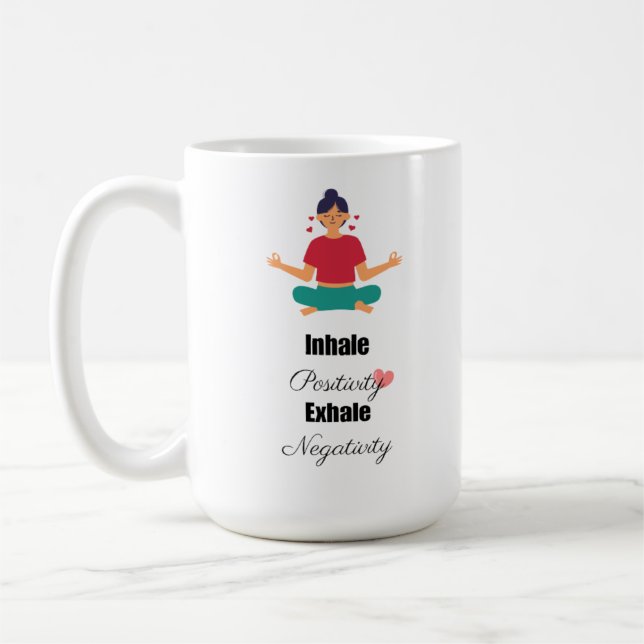 Caneca De Café Digitação de citações positivas (Esquerda)