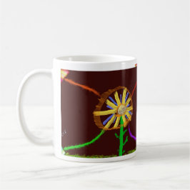 Caneca De Café Digital Sunflower Impressionist Art Mug