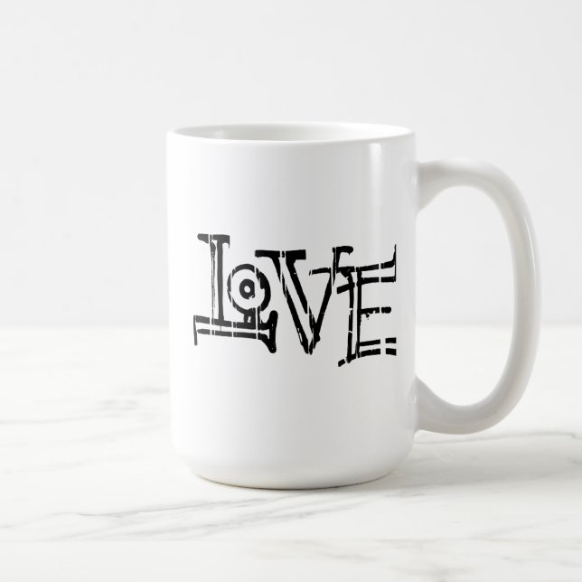 Caneca De Café Digitalização de palavras de amor (Direita)