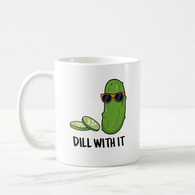 Caneca De Café Dill Com Ele Engraçado Pickle Pun (Esquerda)