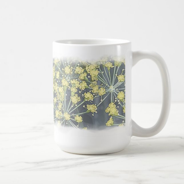 Caneca De Café Dill de Aquarela em Branco (Direita)