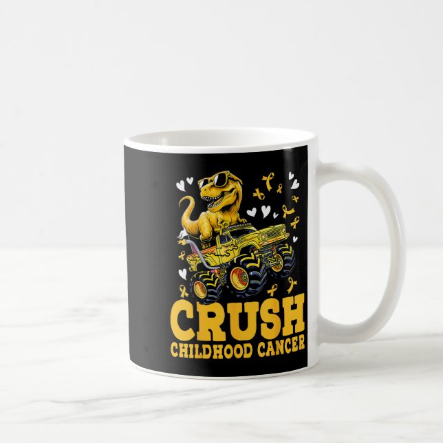 Caneca De Café Din Monster Truck, um monstro de conscientização p (Direita)