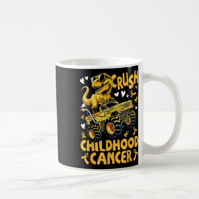 Caneca De Café Din Monster Truck, um monstro de conscientização p (Direita)