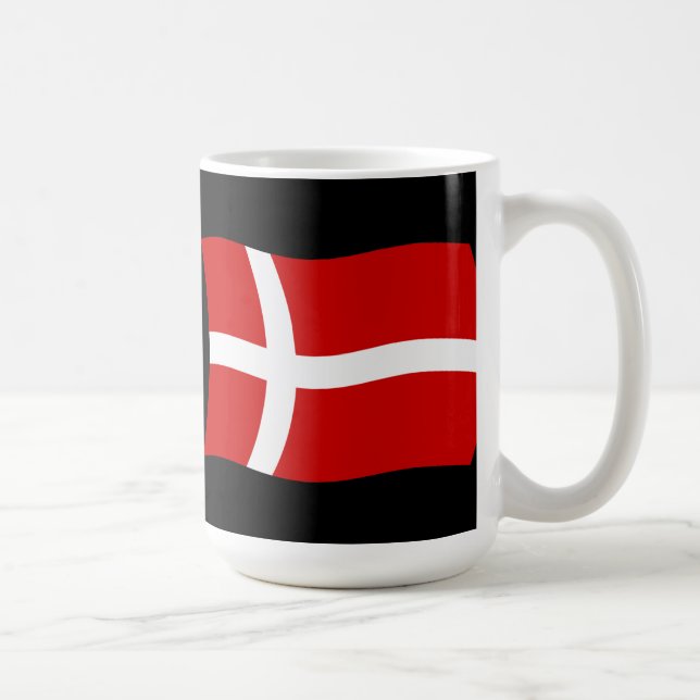Caneca De Café Dinamarca Flag Mug (Direita)