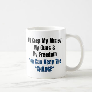 Caneca De Café Dinheiro, armas e liberdade