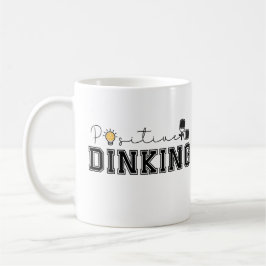 Caneca De Café Dinking Positivo Dito Engraçado de Pickleball