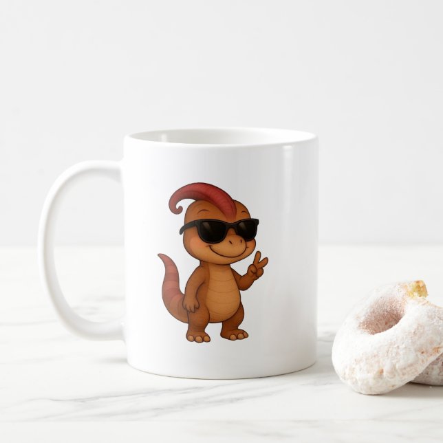 Caneca De Café Dino‑Becher für gute Laune "Kammli „Cool“  (Com Donut)