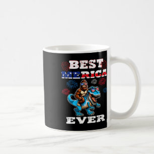 Caneca De Café Dino Bigfoot 4 De Julho De 1776 Boys American Flag