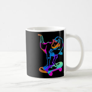 Caneca De Café Dino de skate engraçado skateboard skate Skateboar