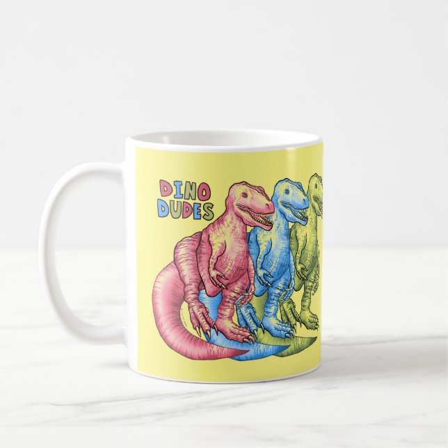Caneca De Café Dino Dudes Dinossauros Mug (Esquerda)