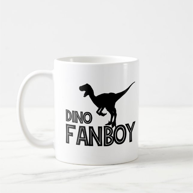 Caneca De Café Dino Fanboy - Lover do Dinossauro (Esquerda)