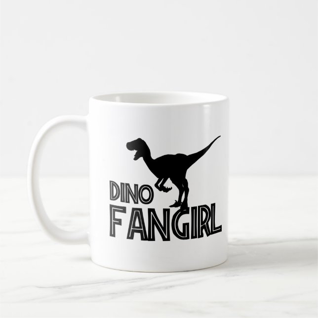 Caneca De Café Dino Fangirl - Lover do Dinossauro (Esquerda)
