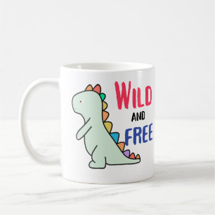 Caneca De Café Dino selvagem e livre