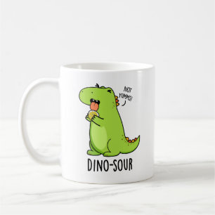 Caneca De Café Dino-Sour Funny Dinosaur Pun