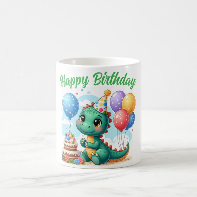 Caneca De Café Dinosaur Birthday Mug (Centro)