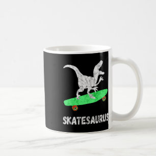 Caneca De Café Dinosaur Skateboard Patinando T-rex Skate Engraçad