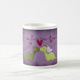 Caneca De Café Dinosaur Wedding Mug( O Adorável Outro Dinossauro)
