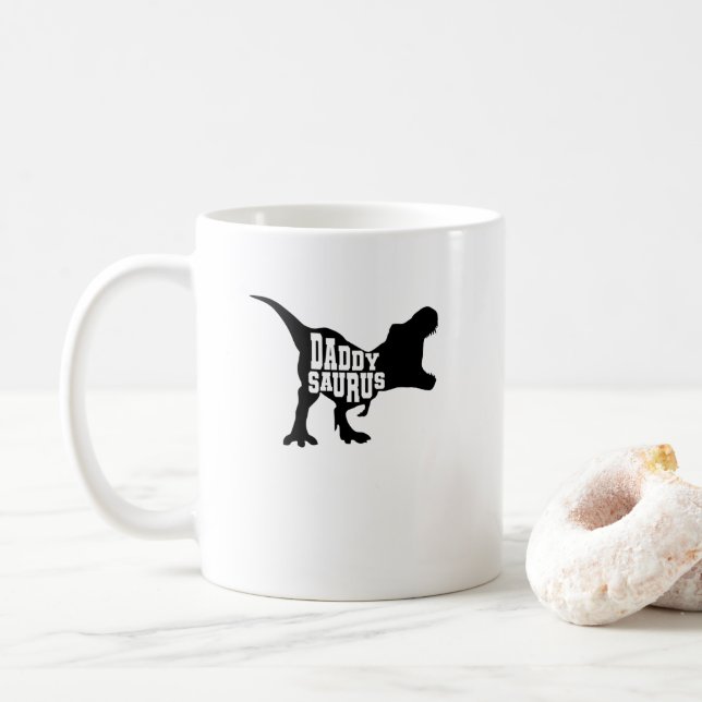 Caneca De Café Dinosaurier Daddysaurus T-Rex (Com Donut)