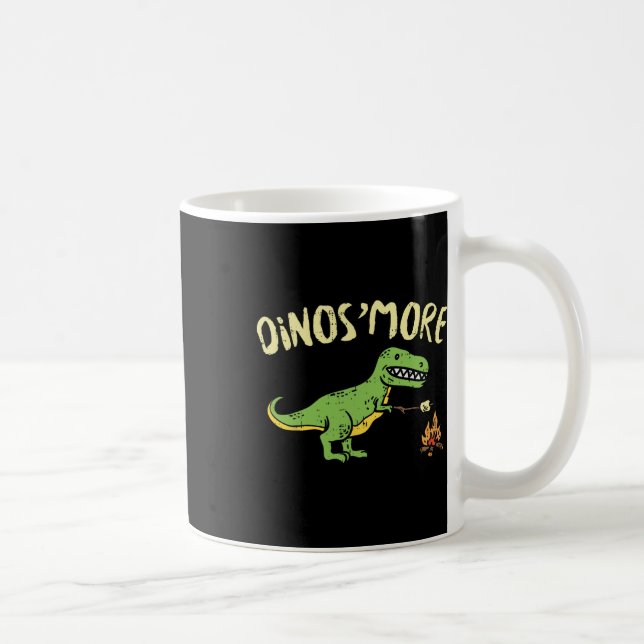 Caneca De Café Dinosmore Dinosmore Engraçado Camping Acampamento  (Direita)