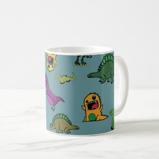 Caneca De Café Dinossauro (Frente Esquerda)