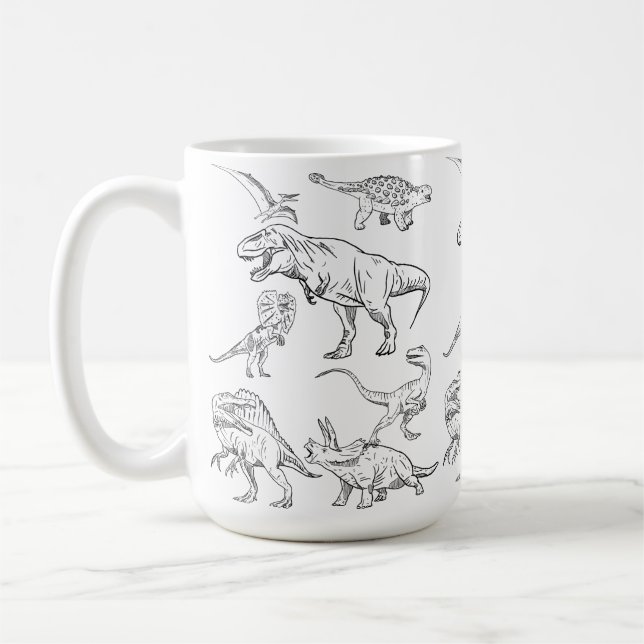 Caneca De Café dinossauro (Esquerda)
