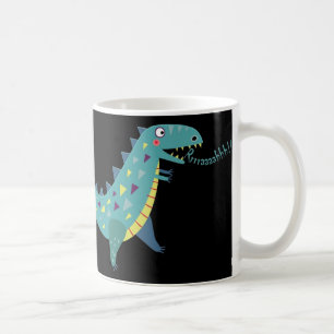 Caneca De Café Dinossauro Azul T Rex Ba