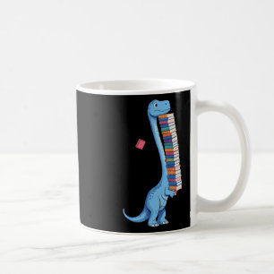 Caneca De Café Dinossauro Carregando Livro Lendo Dino 