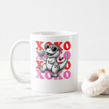 Dinossauro Com Padrão Xoxo Para Dia de os namorado