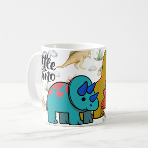 Caneca De Café Dinossauro com Pré-História Colorida• Dino diverti
