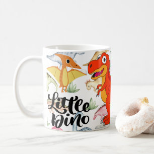 Caneca De Café Dinossauro com Pré-História Colorida• Dino diverti