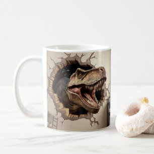 Caneca De Café Dinossauro com Pré-História Colorida• Dino diverti