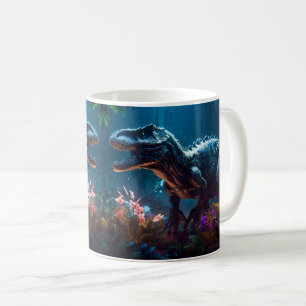 Caneca De Café Dinossauro com Pré-História Colorida• Dino diverti