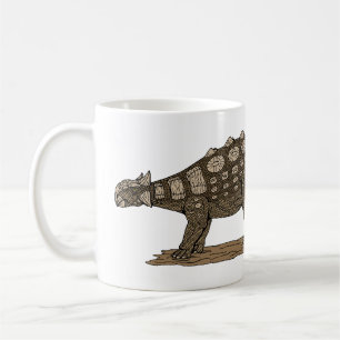 Caneca De Café Dinossauro Cretáceo Anquilossauro