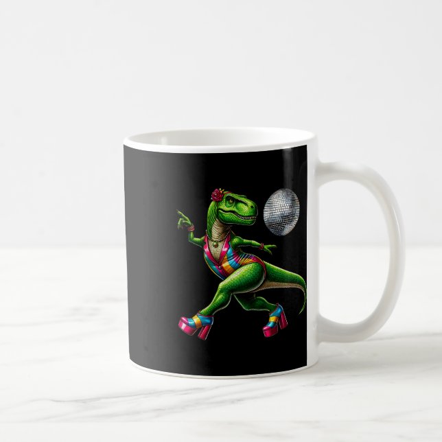 Caneca De Café Dinossauro Dançante Engraçado1 (Direita)