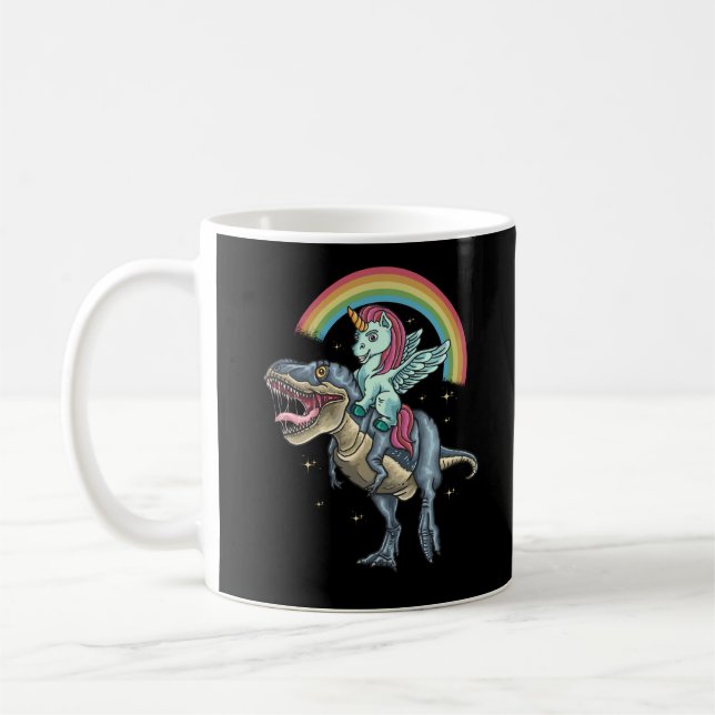 Caneca De Café Dinossauro de T rex do Unicorn (Esquerda)
