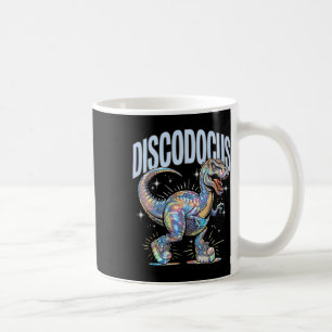 Caneca De Café Dinossauro Disco Diplodocus Anos 70 Dino Dançando 