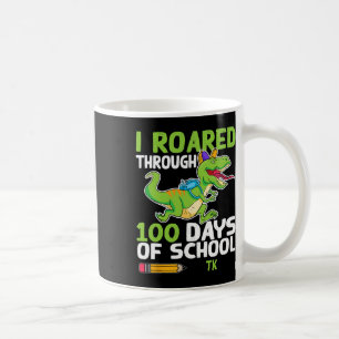 Caneca De Café Dinossauro Divertido Que Andei Por 100 Dias Da Esc