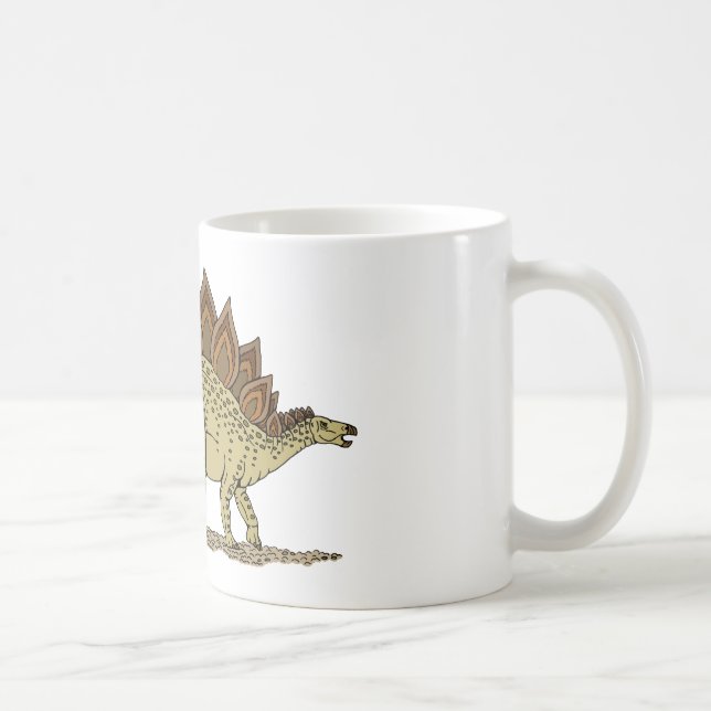 Caneca De Café Dinossauro Jurássico Stegossauro (Direita)
