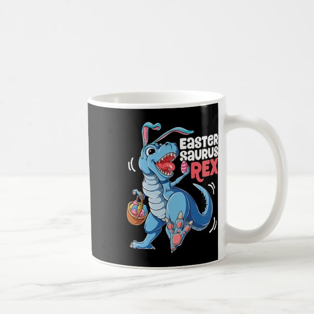 Caneca De Café Dinossauro Páscoa Surus T Rex Boys Raparigas Miúda (Direita)