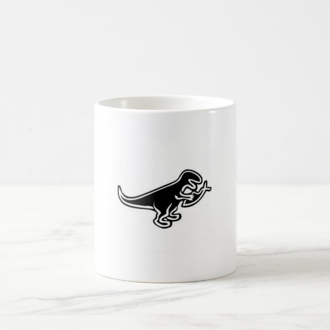 Caneca De Café dinossauro que come peixes de jesus (Centro)
