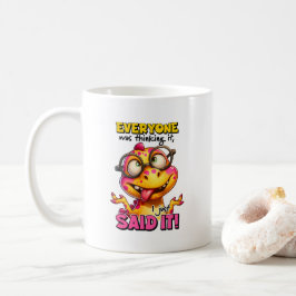 Caneca De Café Dinossauro Sarcástico, todos estavam pensando.