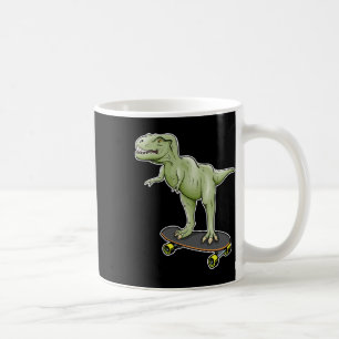 Caneca De Café Dinossauro Skate T-rex Dino Dinossauro 